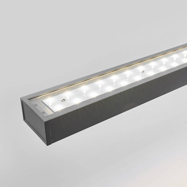 Arcchio lampa wisząca biurowa LED Jolinda, srebrna, 118cm, góra/dół Jolinda, aluminiowy / szary / cynkowy, biuro, aluminium, nowoczesny