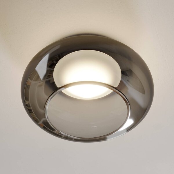 Lampa sufitowa LED Mijo Lucande, aluminiowy / szary / cynkowy, sypialnia, szkło, nowoczesny