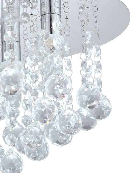 EGLO Lampa sufitowa kryształowa Almonte, chromowy / srebrny, salon / jadalnia, kryształ