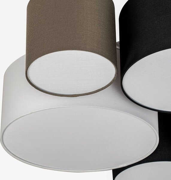 Lampa sufitowa Lettie Lindby, możliwość ściemniania, multikolor, salon / jadalnia, tkanina / materiał / jedwab, skandynawski