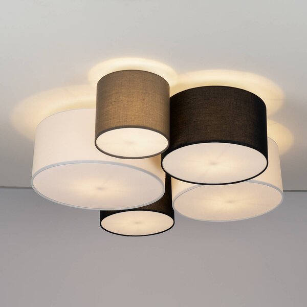 Lampa sufitowa Lettie Lindby, możliwość ściemniania, multikolor, salon / jadalnia, tkanina / materiał / jedwab, skandynawski