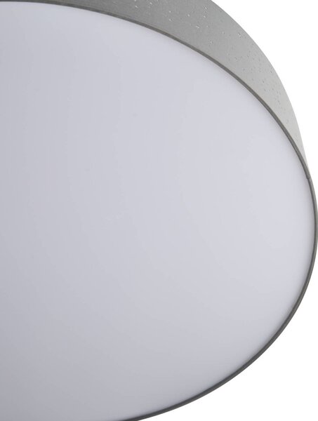 Lampa sufitowa LED Ellamina Lindby, możliwość ściemniania, aluminiowy / szary / cynkowy, salon / jadalnia, tkanina / materiał / jedwab, nowoczesny