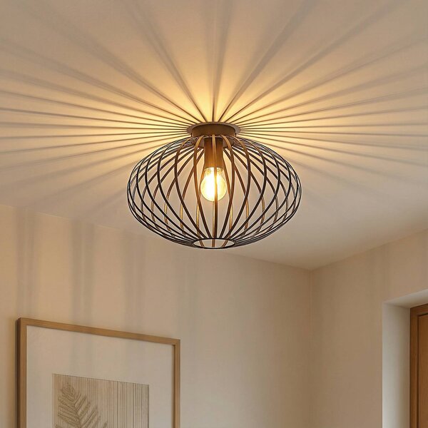 Lampa sufitowa Maivi Lindby, możliwość ściemniania, czarny, salon / jadalnia, metal, nowoczesny