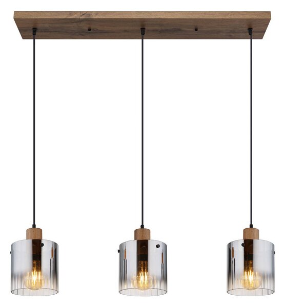 Globo Lampa wisząca Underwood, możliwość ściemniania, aluminiowy / szary / cynkowy, salon / jadalnia, szkło