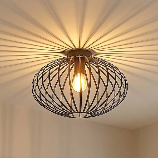Lampa sufitowa Maivi Lindby, możliwość ściemniania, czarny, salon / jadalnia, metal, nowoczesny
