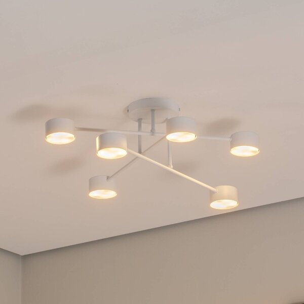 Lampa sufitowa Modus 6 EMIBIG LIGHTING, możliwość ściemniania, biały / opal, salon / jadalnia, metal, nowoczesny