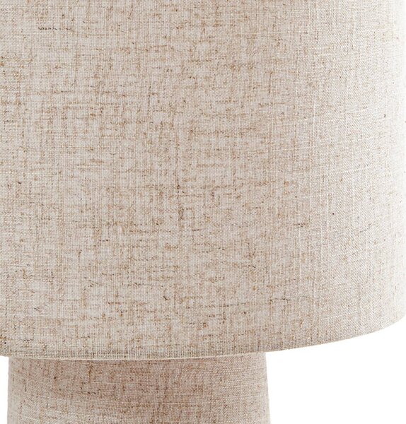 Lampa stojąca Elfie Lindby, kremowy / amber, salon / jadalnia, tkanina / materiał / jedwab, skandynawski