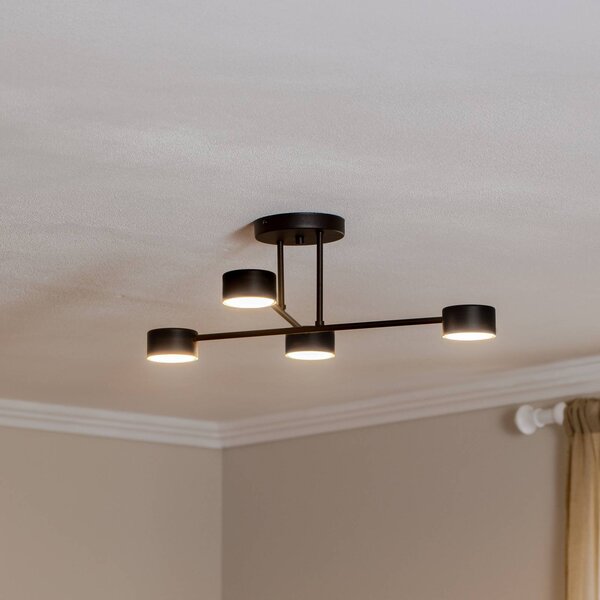 Lampa sufitowa Modus 4 EMIBIG LIGHTING, możliwość ściemniania, czarny, salon / jadalnia, metal, nowoczesny