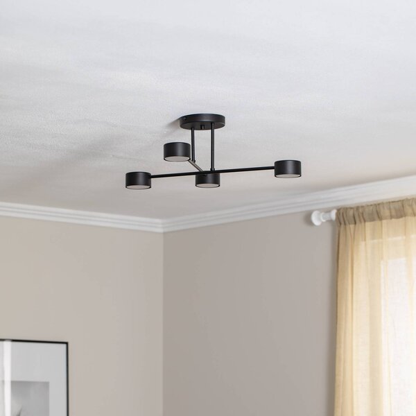 Lampa sufitowa Modus 4 EMIBIG LIGHTING, możliwość ściemniania, czarny, salon / jadalnia, metal, nowoczesny