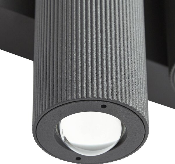 Kinkiet zewnętrzny LED Torvian Lucande, czarny, metal, nowoczesny