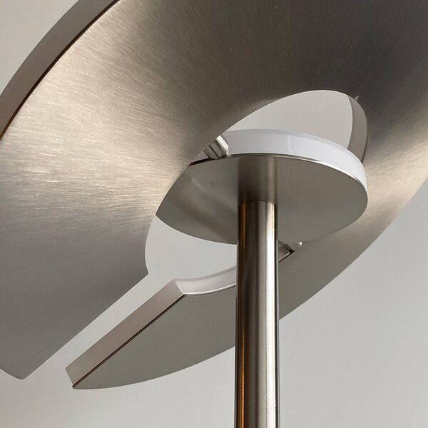 FISCHER & HONSEL Lampa stojąca LED Dent, możliwość ściemniania, aluminiowy / szary / cynkowy, salon / jadalnia, metal, nowoczesny
