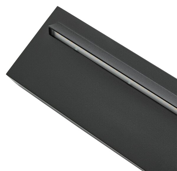 Kinkiet zewnętrzny LED Joril Lucande, czarny, aluminium, nowoczesny