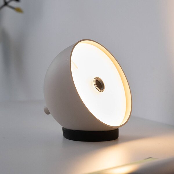 Schöner Wohnen lampa stołowa LED z akumulatorem Bellies, Sandbrise, IP54 możliwość ściemniania, kremowy / amber, salon / jadalnia, metal, skandynawski