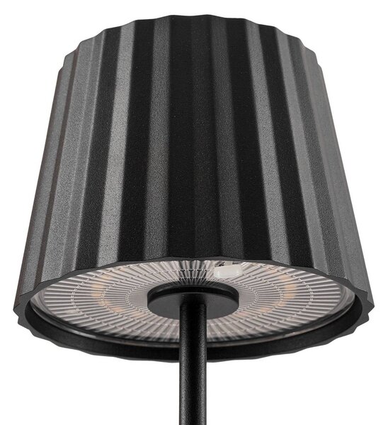 Lindby lampa stołowa LED Esali, czarny, metal, IP65 Esali Lindby, możliwość ściemniania, czarny, salon / jadalnia, aluminium, nowoczesny