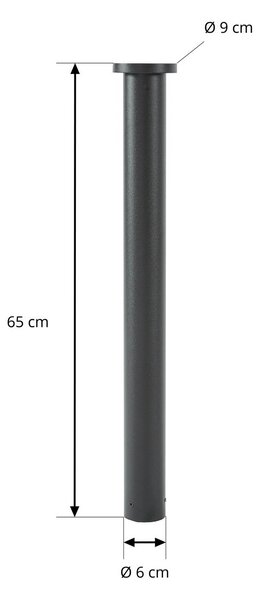 Słupek oświetleniowy LED Cirel Lindby, czarny, aluminium, nowoczesny