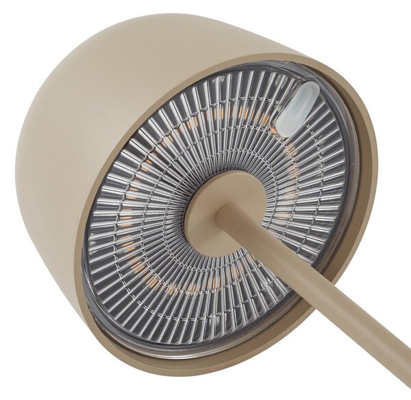 Lindby Arietty, lampa stołowa LED z akumulatorem, beżowa, ściemniana, IP65 Arietty Lindby, możliwość ściemniania, kremowy / amber, salon / jadalnia, aluminium, nowoczesny