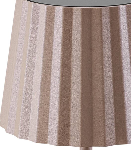 Lindby lampa stołowa LED Esali, beżowa, metal, IP65 Esali Lindby, możliwość ściemniania, kremowy / amber, salon / jadalnia, aluminium, nowoczesny
