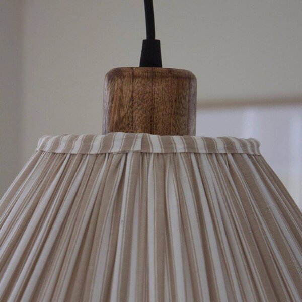 PR Home Lampa wisząca Estrid, możliwość ściemniania, kremowy / amber, salon / jadalnia, tkanina / materiał / jedwab, dworkowy / rustykalny