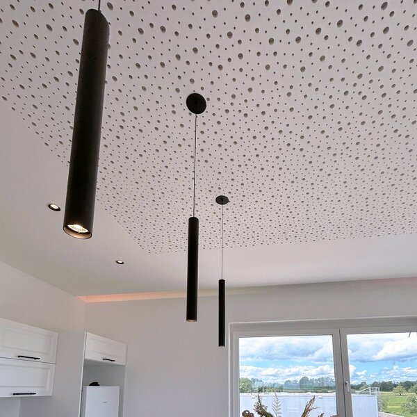 Deko-Light Lampa wisząca Slim, możliwość ściemniania, czarny, salon / jadalnia, aluminium, nowoczesny