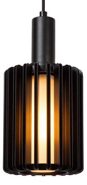 Lucide Lampa wisząca szklana Lambres, możliwość ściemniania, czarny, salon / jadalnia, szkło
