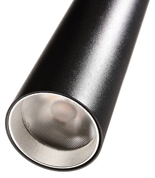 Deko-Light Lampa wisząca Slim, możliwość ściemniania, czarny, salon / jadalnia, aluminium, nowoczesny