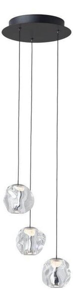 LOOM DESIGN Lampa wisząca Ice Ball 3, możliwość ściemniania, przezroczysty / transparentny, salon / jadalnia, tworzywo sztuczne, nowoczesny