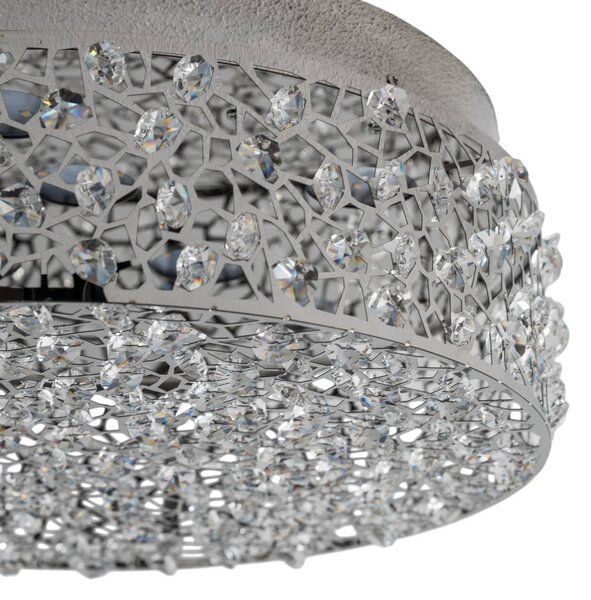 Lampa sufitowa LED Felias Lucande, chromowy / srebrny, sypialnia, nowoczesny