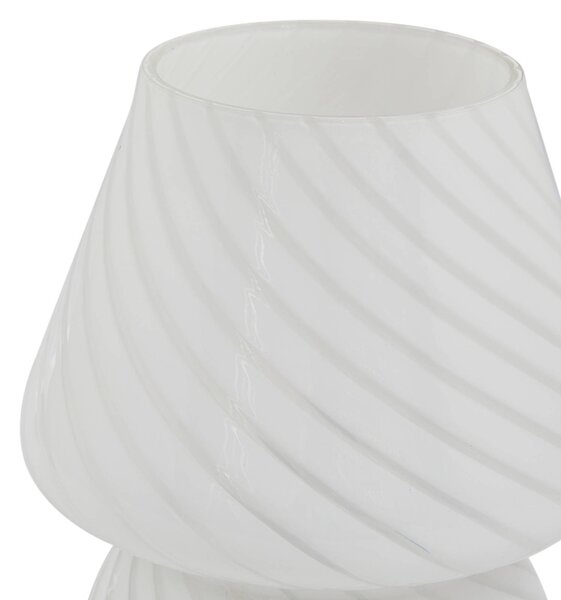 Lampa stołowa Andriana Lindby, biały / opal, salon / jadalnia, szkło, nowoczesny