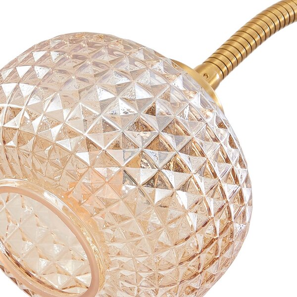 Lampa stojąca Aliette Lindby, mosiężny / złoty, salon / jadalnia, metal, nowoczesny