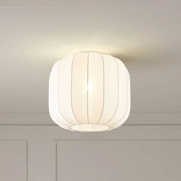 Lampa sufitowa Helin Lindby, możliwość ściemniania, biały / opal, salon / jadalnia, tkanina / materiał / jedwab, skandynawski