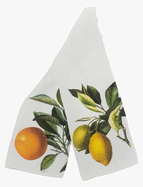 Komplet ręczników kuchennych z lnu Orange & Lemon, 2 elem