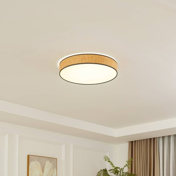 Lampa sufitowa LED Jutis Lindby, jasne drewno, salon / jadalnia, drewno, nowoczesny