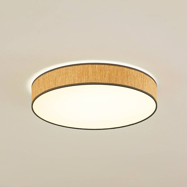 Lampa sufitowa LED Jutis Lindby, jasne drewno, salon / jadalnia, drewno, nowoczesny
