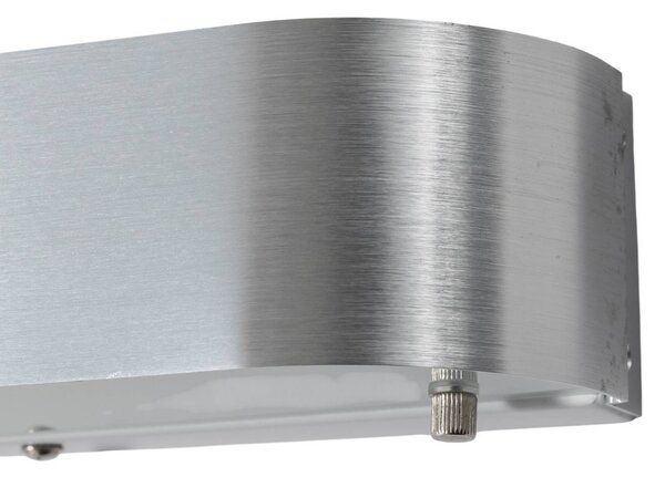 Kinkiet Nika Lindby, możliwość ściemniania, aluminiowy / szary / cynkowy, sypialnia, metal, nowoczesny