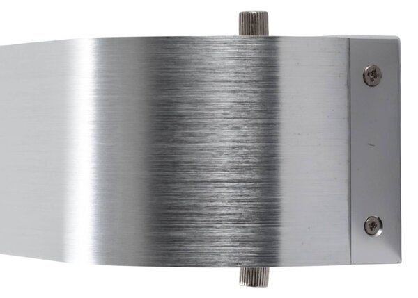 Kinkiet Nika Lindby, możliwość ściemniania, aluminiowy / szary / cynkowy, sypialnia, metal, nowoczesny