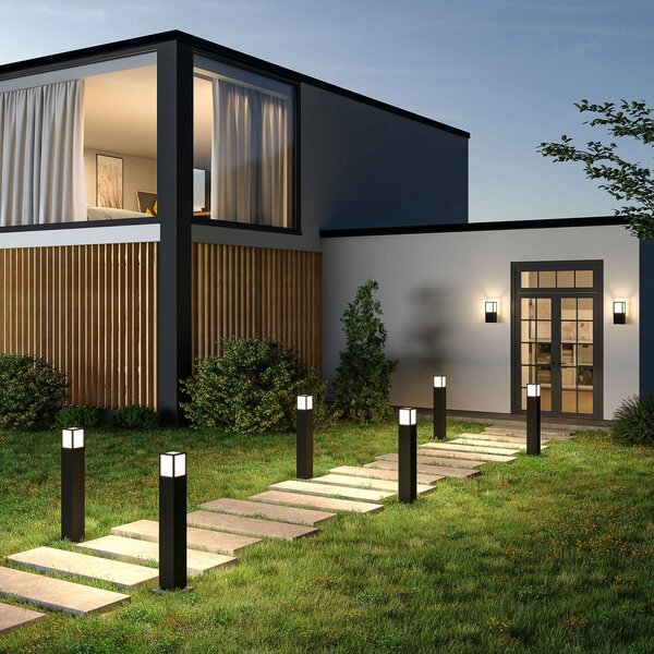 Deko-Light Słupek oświetleniowy Facado II, możliwość ściemniania, aluminiowy / szary / cynkowy, aluminium