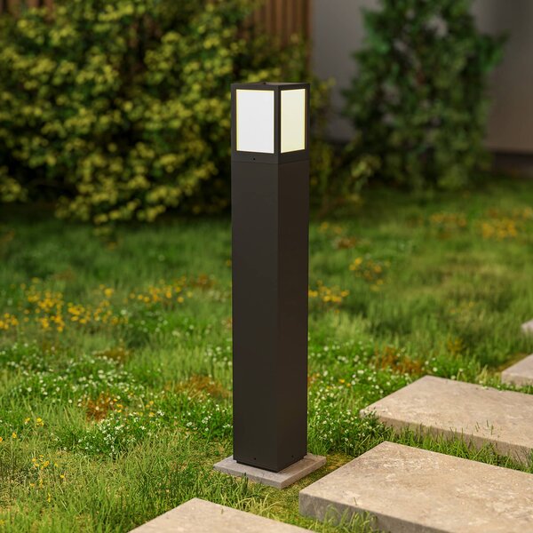 Deko-Light Słupek oświetleniowy Facado II, możliwość ściemniania, aluminiowy / szary / cynkowy, aluminium