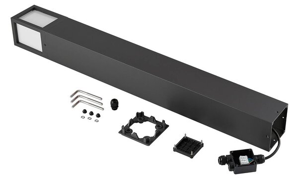 Deko-Light Słupek oświetleniowy Facado II, możliwość ściemniania, aluminiowy / szary / cynkowy, aluminium