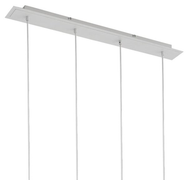Lampa wisząca Joffrey Lindby, możliwość ściemniania, biały / opal, salon / jadalnia, metal, nowoczesny