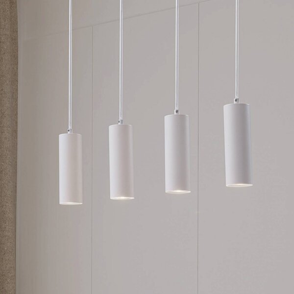 Lampa wisząca Joffrey Lindby, możliwość ściemniania, biały / opal, salon / jadalnia, metal, nowoczesny