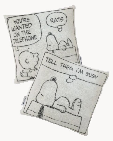 Komplet poszewek na poduszkę z wełny Peanuts, 2 elem