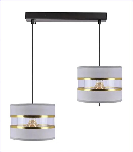 Szara podwójna lampa wisząca - 10X D254 Z9-G51