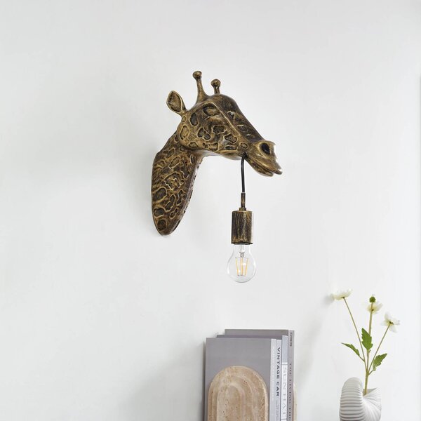 Kinkiet Nirvathia Lindby, możliwość ściemniania, mosiężny / złoty, salon / jadalnia, metal, design