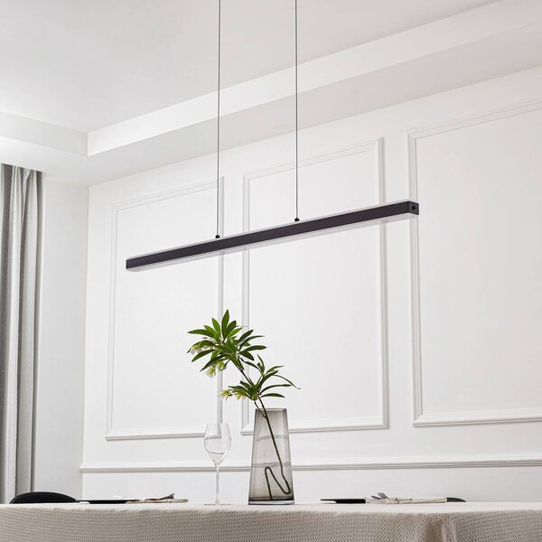 Lampa wisząca Lucande Lucande, możliwość ściemniania, czarny, salon / jadalnia, aluminium, nowoczesny