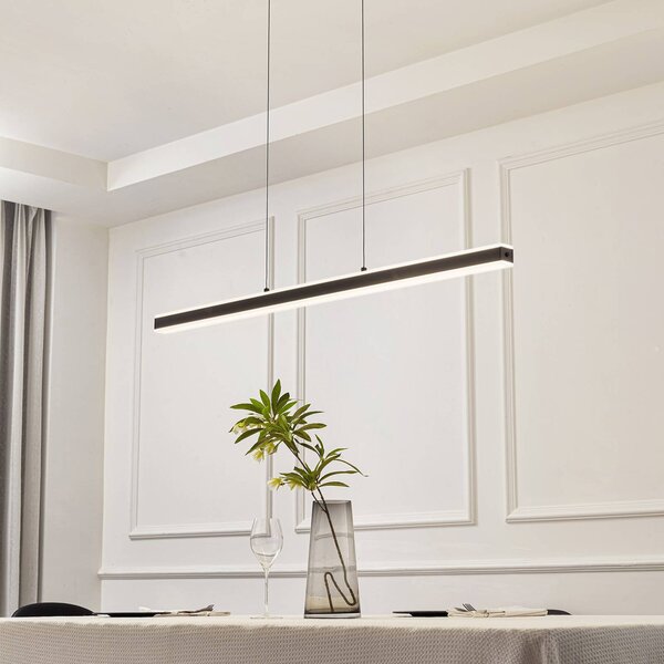 Lampa wisząca Lucande Lucande, możliwość ściemniania, czarny, salon / jadalnia, aluminium, nowoczesny