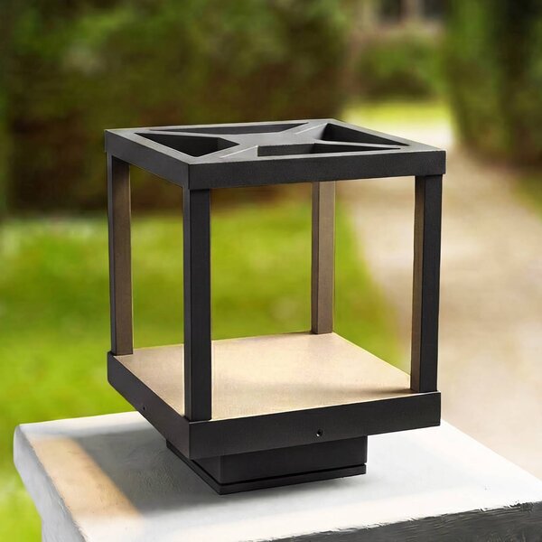 Lampa ogrodowa stojąca Lealan Lucande, czarny, aluminium, nowoczesny