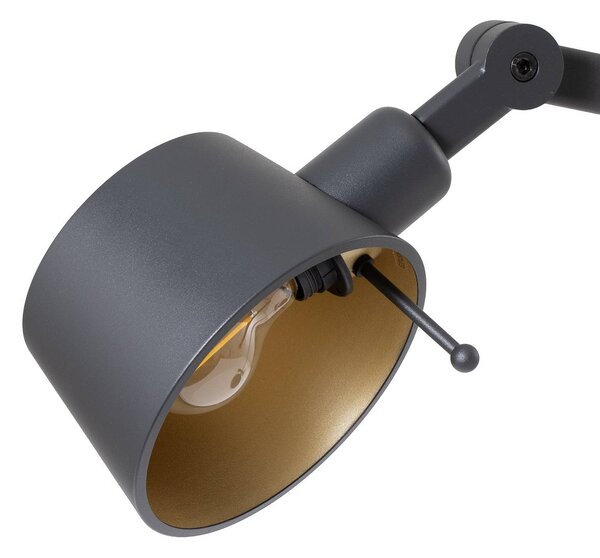 Lampa stołowa Silka Lucande, czarny, biuro, metal, nowoczesny