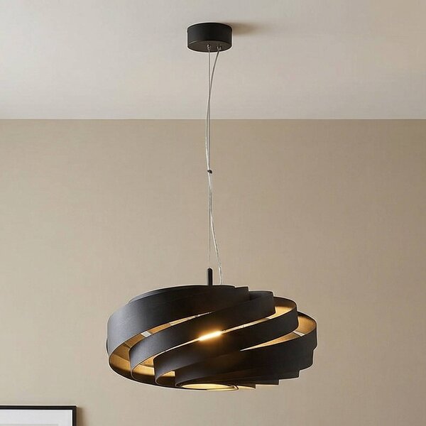 Lampa wisząca Vento Domiluce, możliwość ściemniania, czarny, salon / jadalnia, metal, nowoczesny
