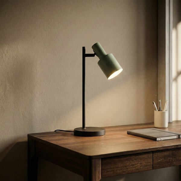 Lampa stołowa Ovelia Lindby, czarny, biuro, metal, nowoczesny