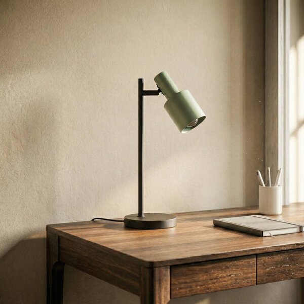 Lampa stołowa Ovelia Lindby, czarny, biuro, metal, nowoczesny